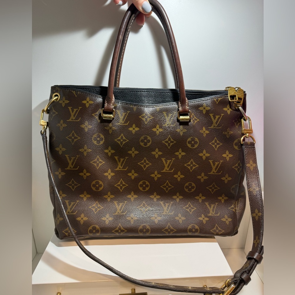 Louis Vuitton Brown Monogram Pallas Shoulder Bag MM